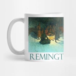 A Halt in the Wilderness by Frederic Remington Mug